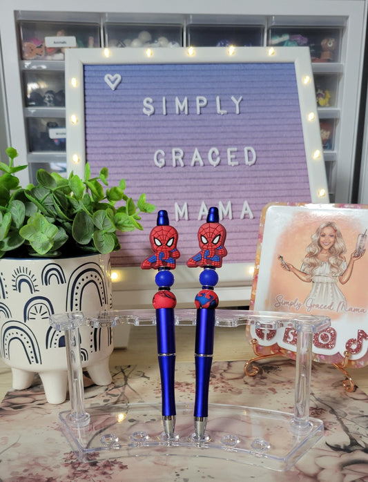 Spiderman Beaded Pen - Simply Graced Mama