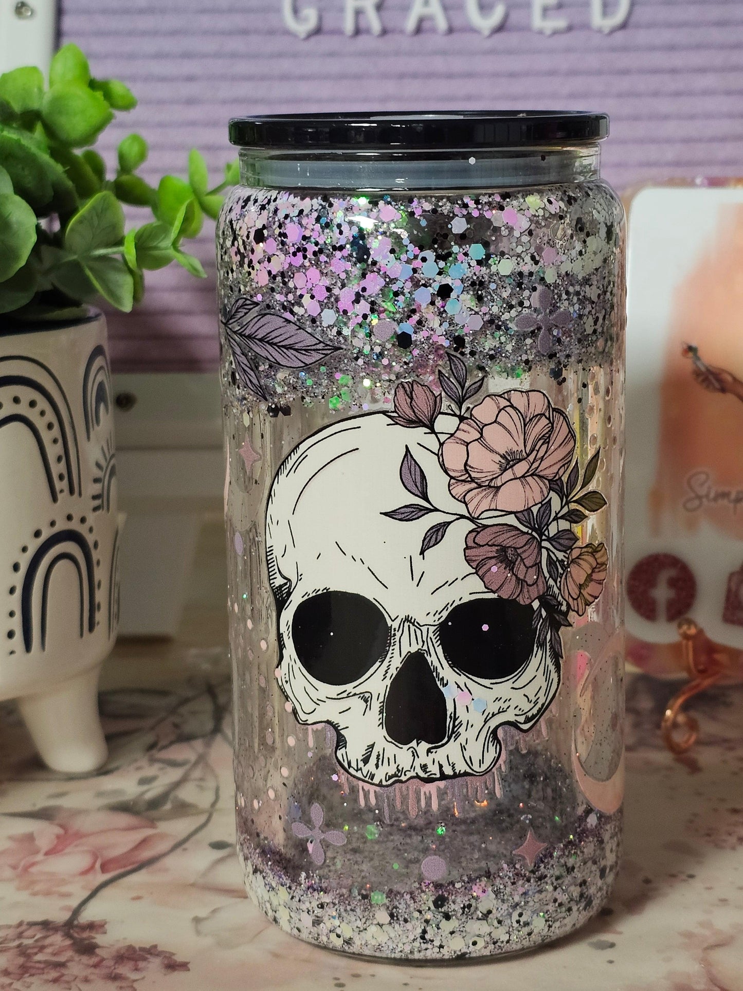 Skull & Flowers - Simply Graced Mama