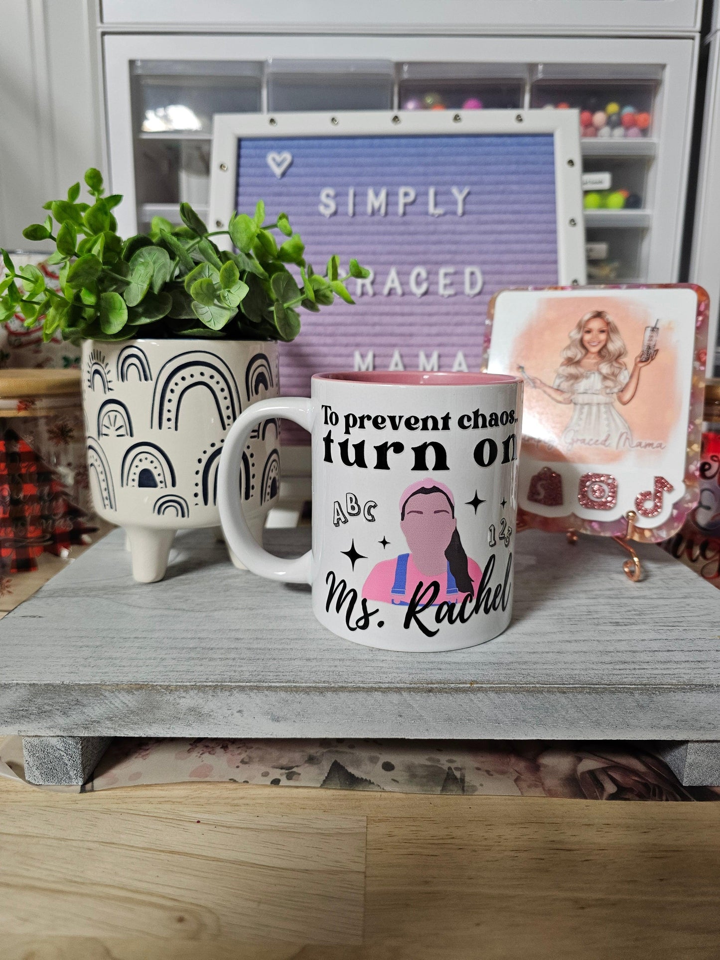 To Prevent Chaos...Turn On Ms. Rachel - Pink - Simply Graced Mama