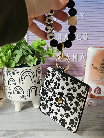 Paw Print Wristlet with Wallet Set - Simply Graced Mama