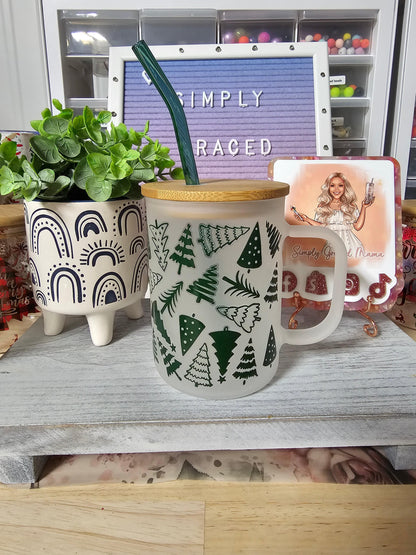 Christmas Trees Frosted Mug - Simply Graced Mama