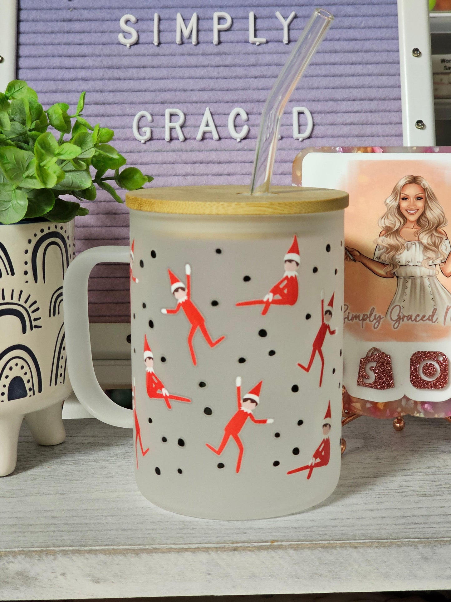 Elf On The Shelf Frosted Mug - Simply Graced Mama