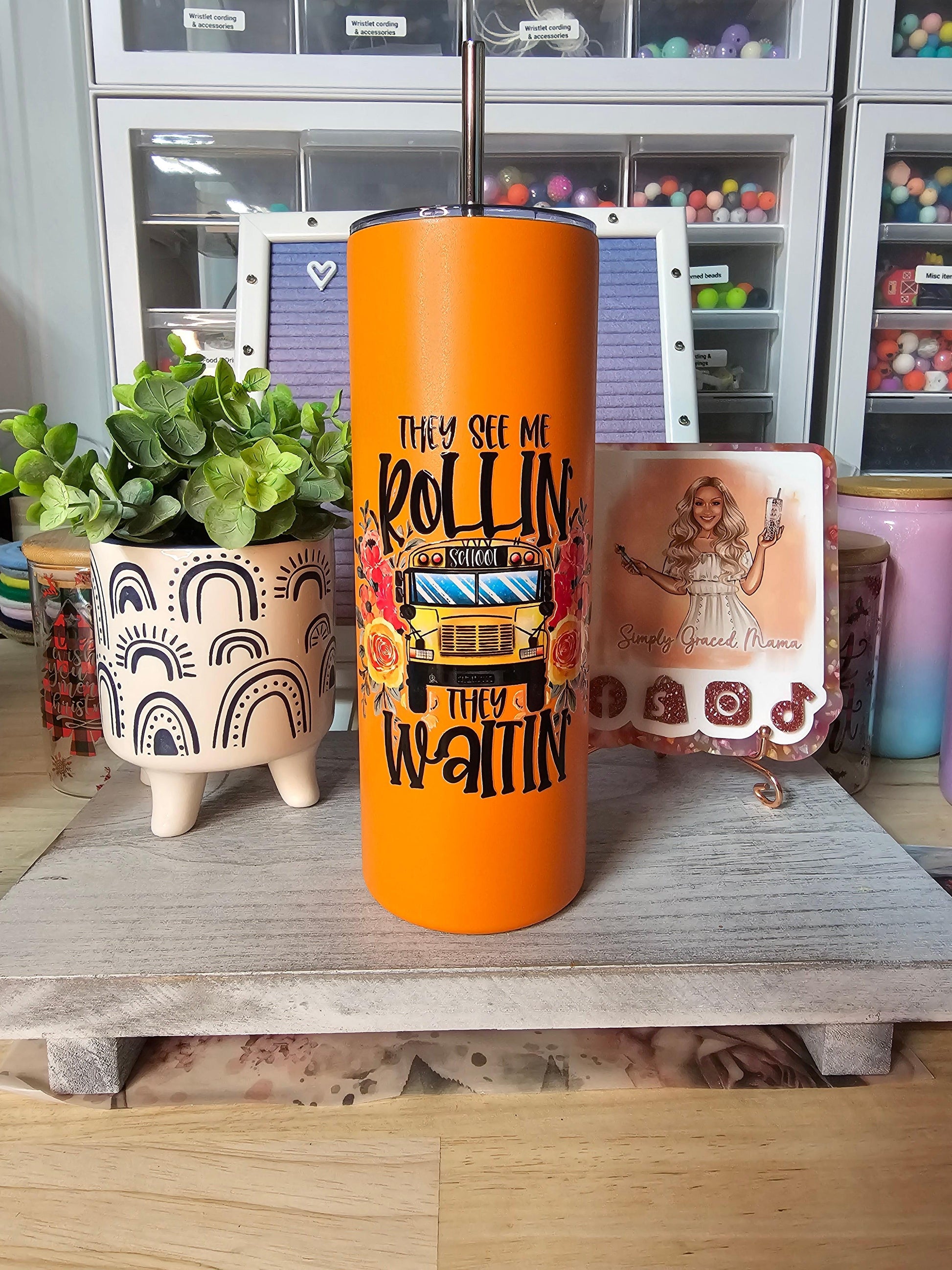 Bus Driver - They See Me Rollin They Waitin - Orange - Simply Graced Mama