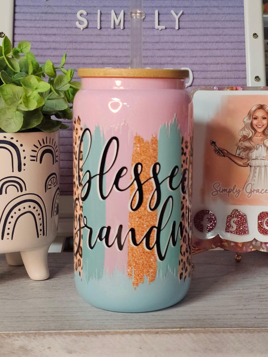 Blessed Grandma - Pink & Blue Ombre Cup - Simply Graced Mama