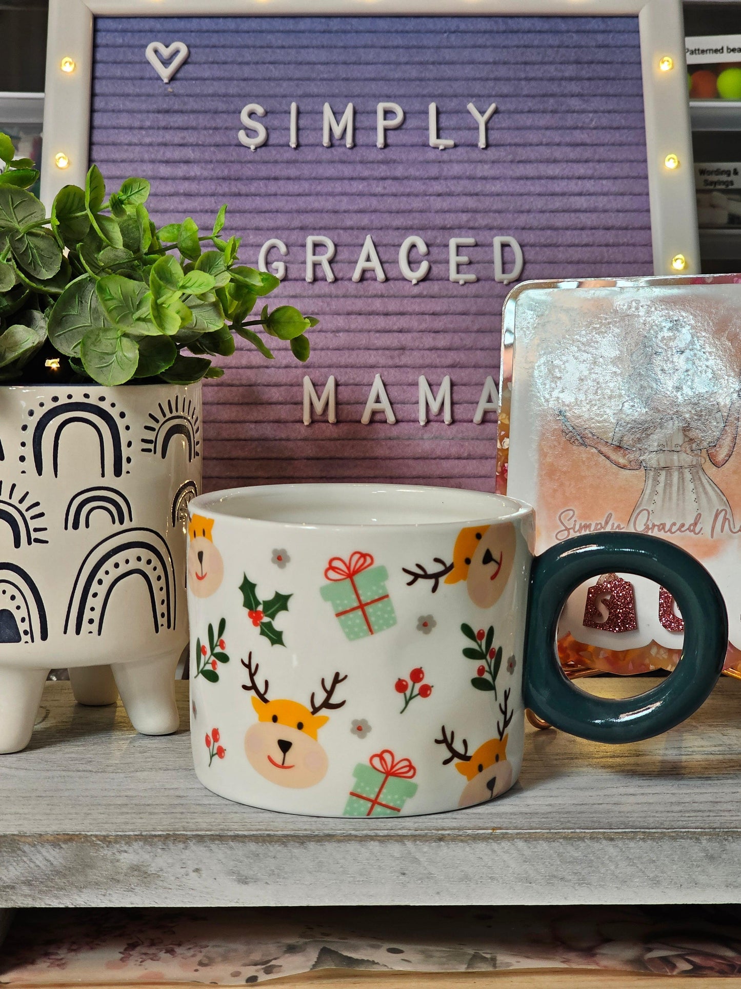 Reindeer & Presents Mug - Simply Graced Mama
