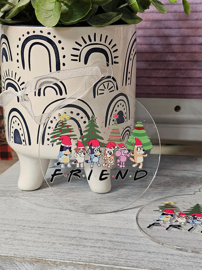 Bluey Friend Acrylic Ornament - Simply Graced Mama