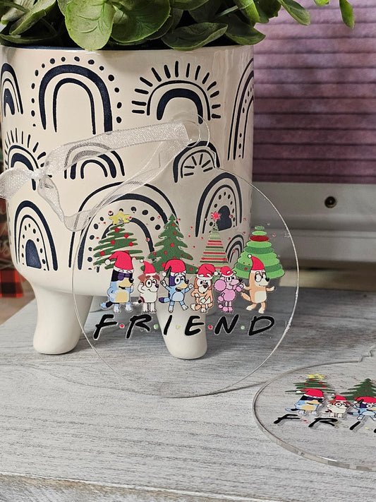 Bluey Friend Acrylic Ornament - Simply Graced Mama