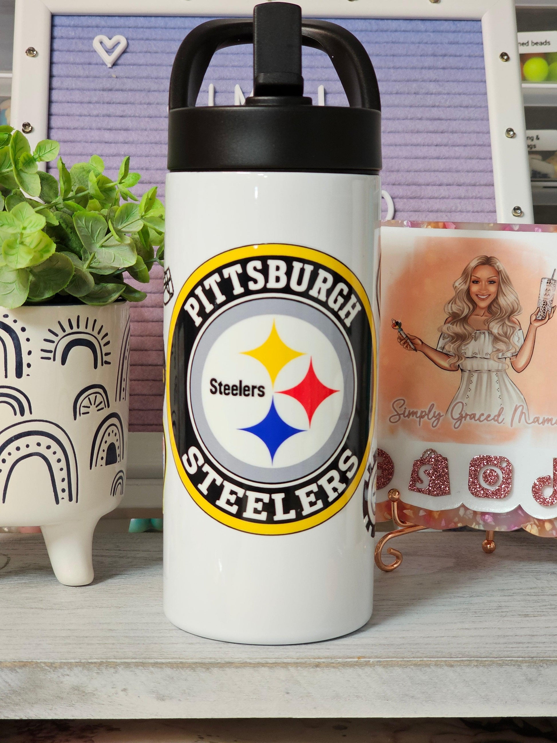 Steelers Water Bottle - Simply Graced Mama