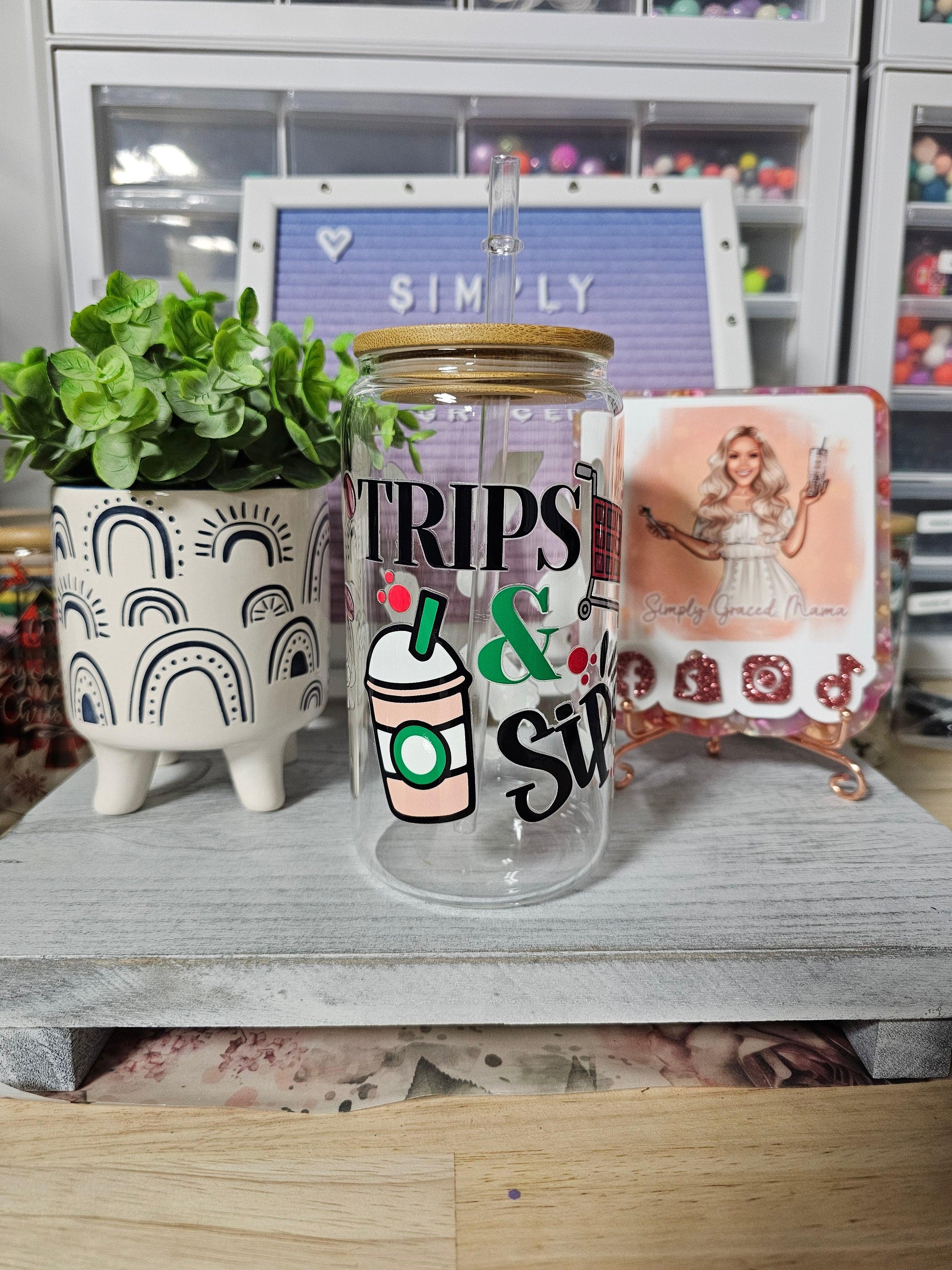 Trips & Sips Libby Glass - Simply Graced Mama