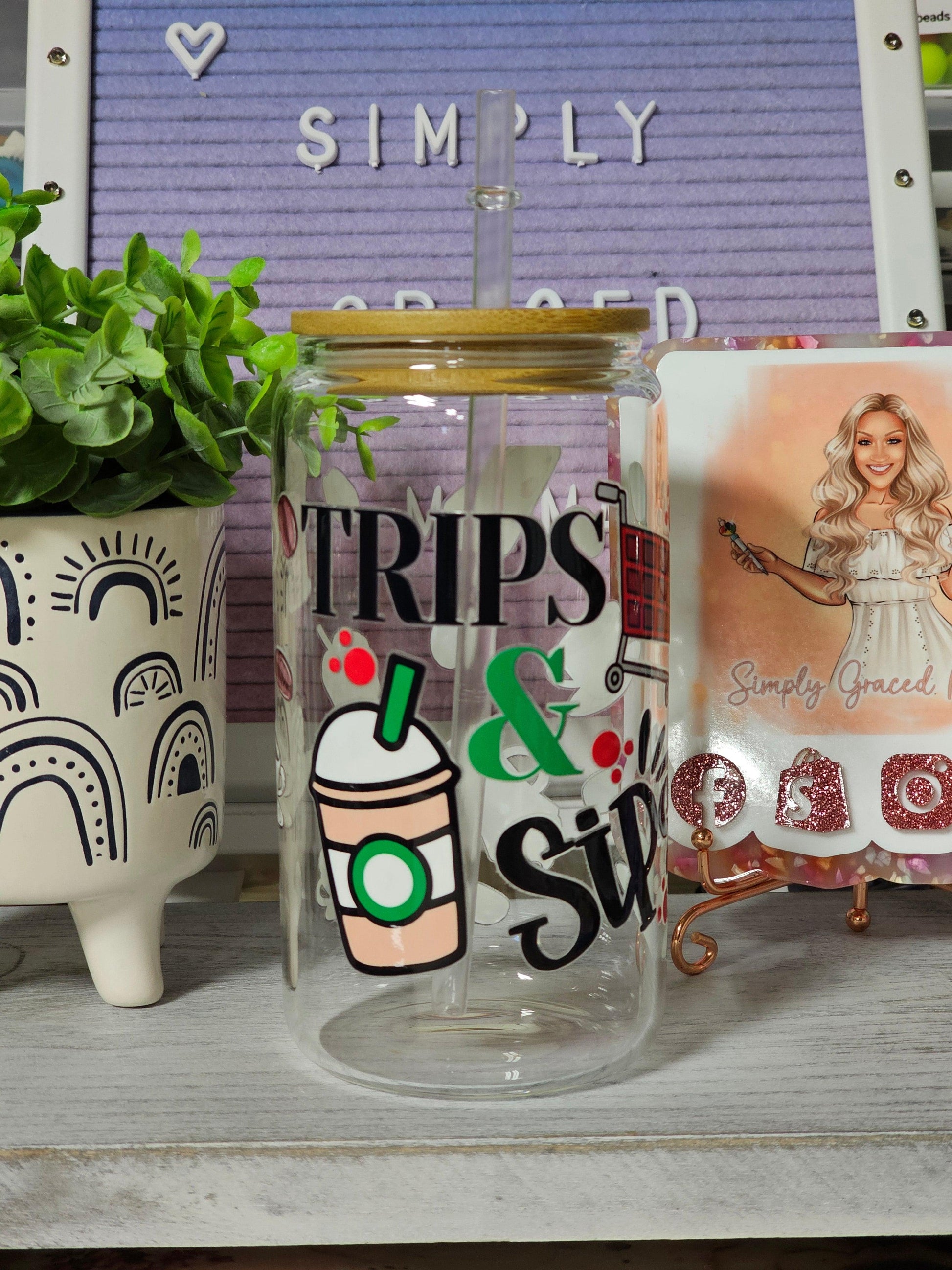 Trips & Sips Libby Glass - Simply Graced Mama