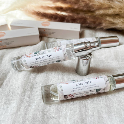 Cozy café | travel eau de parfum | winter perfume fragrances