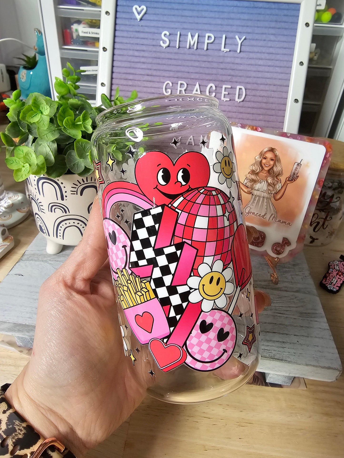 Retro Valentine Libby Glass - Simply Graced Mama