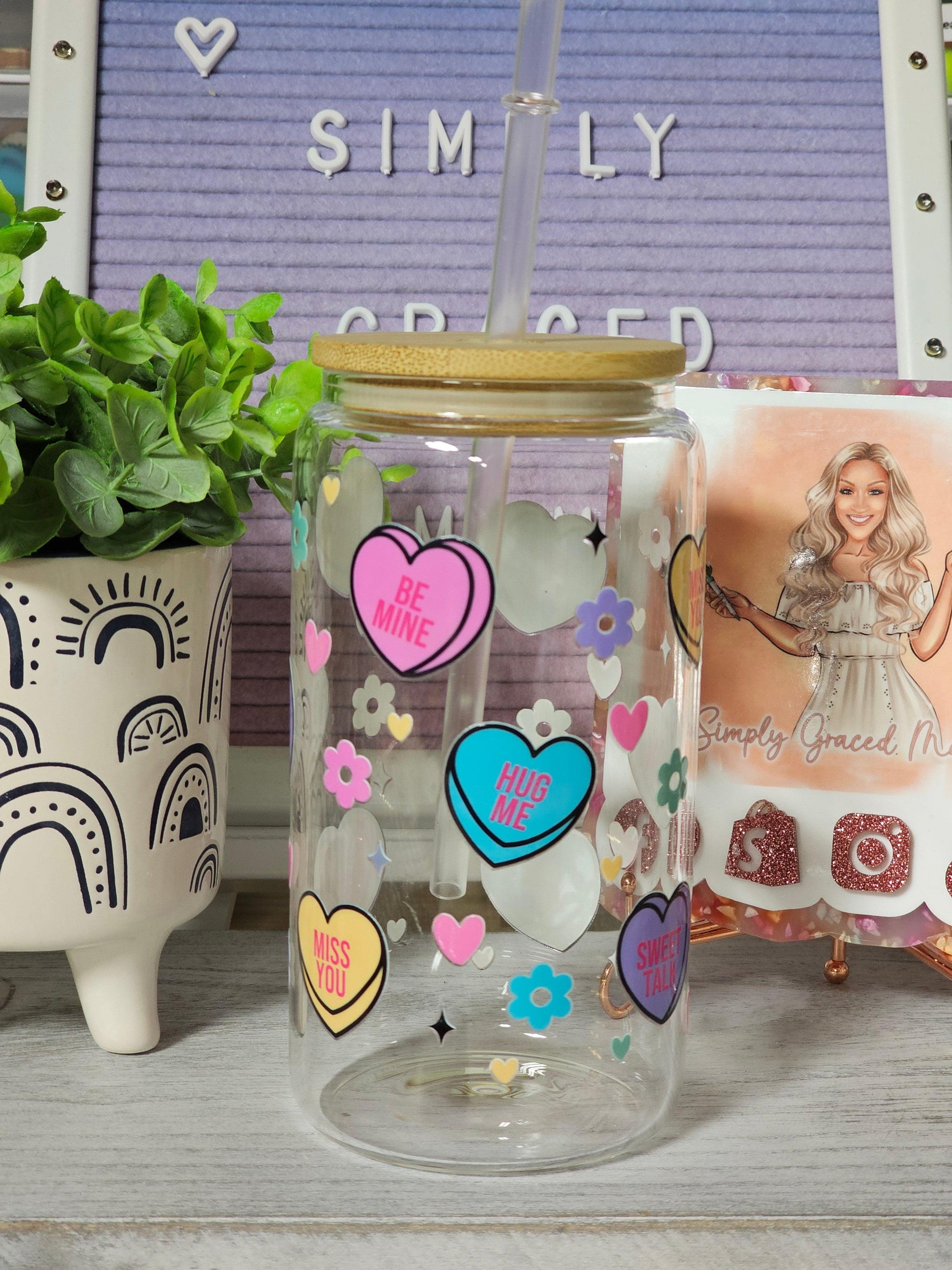 Conversation Hearts Libby Glass - Simply Graced Mama