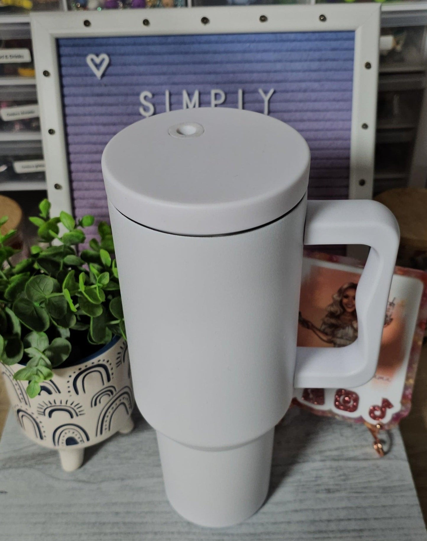 White 40oz Tumbler - Simply Graced Mama