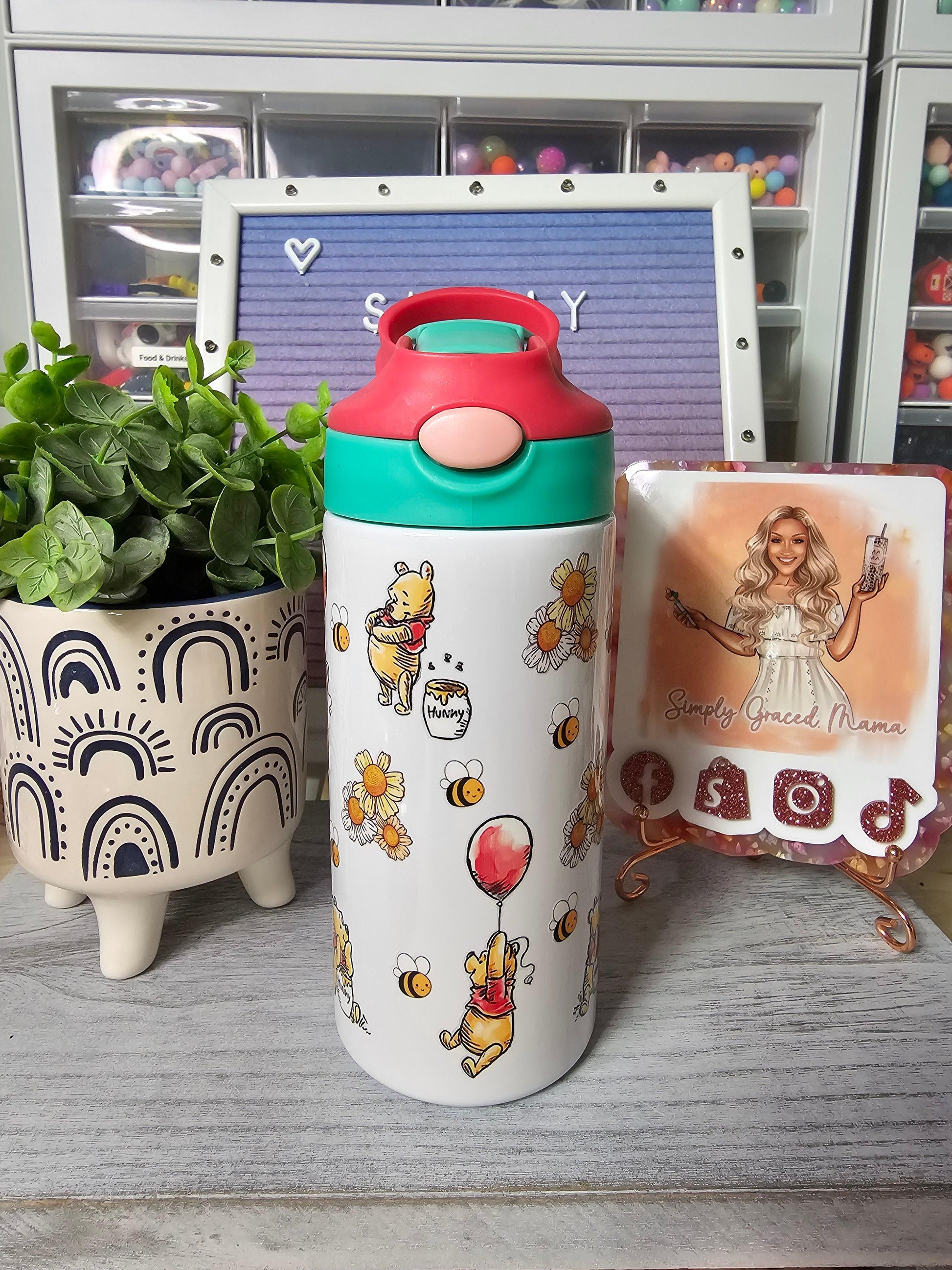 Winnie the Pooh Water Bottle - Simply Graced Mama