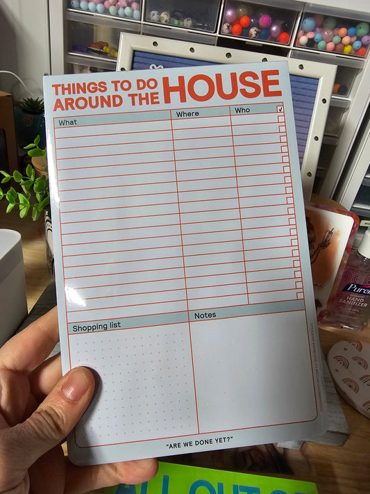 Things To Do Around The House Pad with Magnet - 60 sheets - Blue - Simply Graced Mama