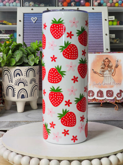 Strawberry Tumbler - Simply Graced Mama