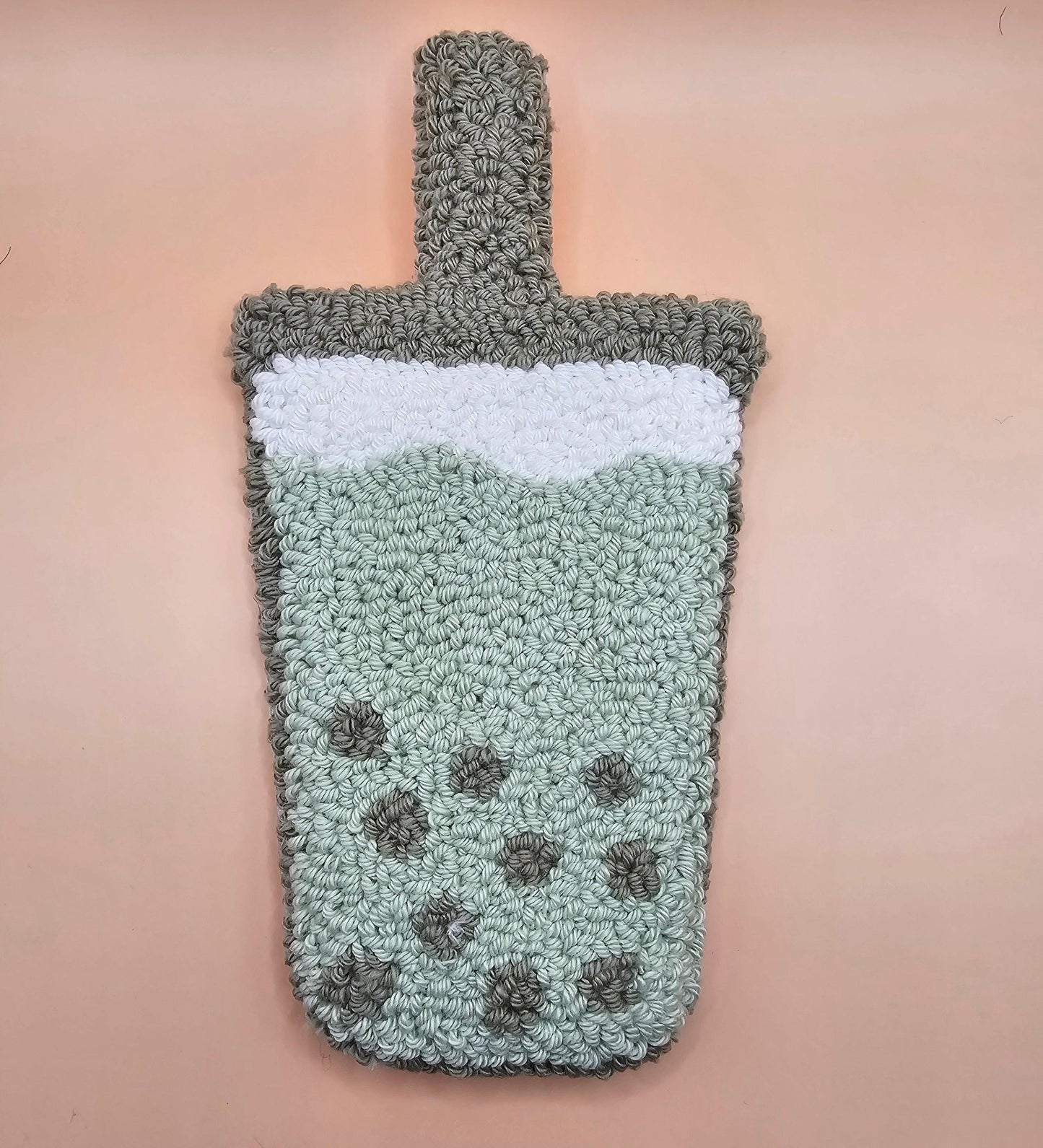 Boba Tea Mug Rug in Green - Simply Graced Mama