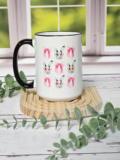 Bunnies and Bows Coquette 15oz Coffee Mug