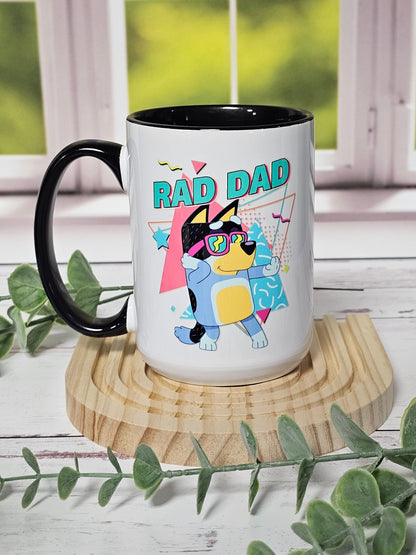 Bluey Rad Dad Coffee Mug - 15oz