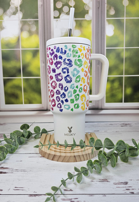 Colorful Animal Print Tumbler