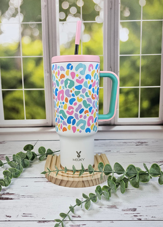 Pastel Animal Print Tumbler