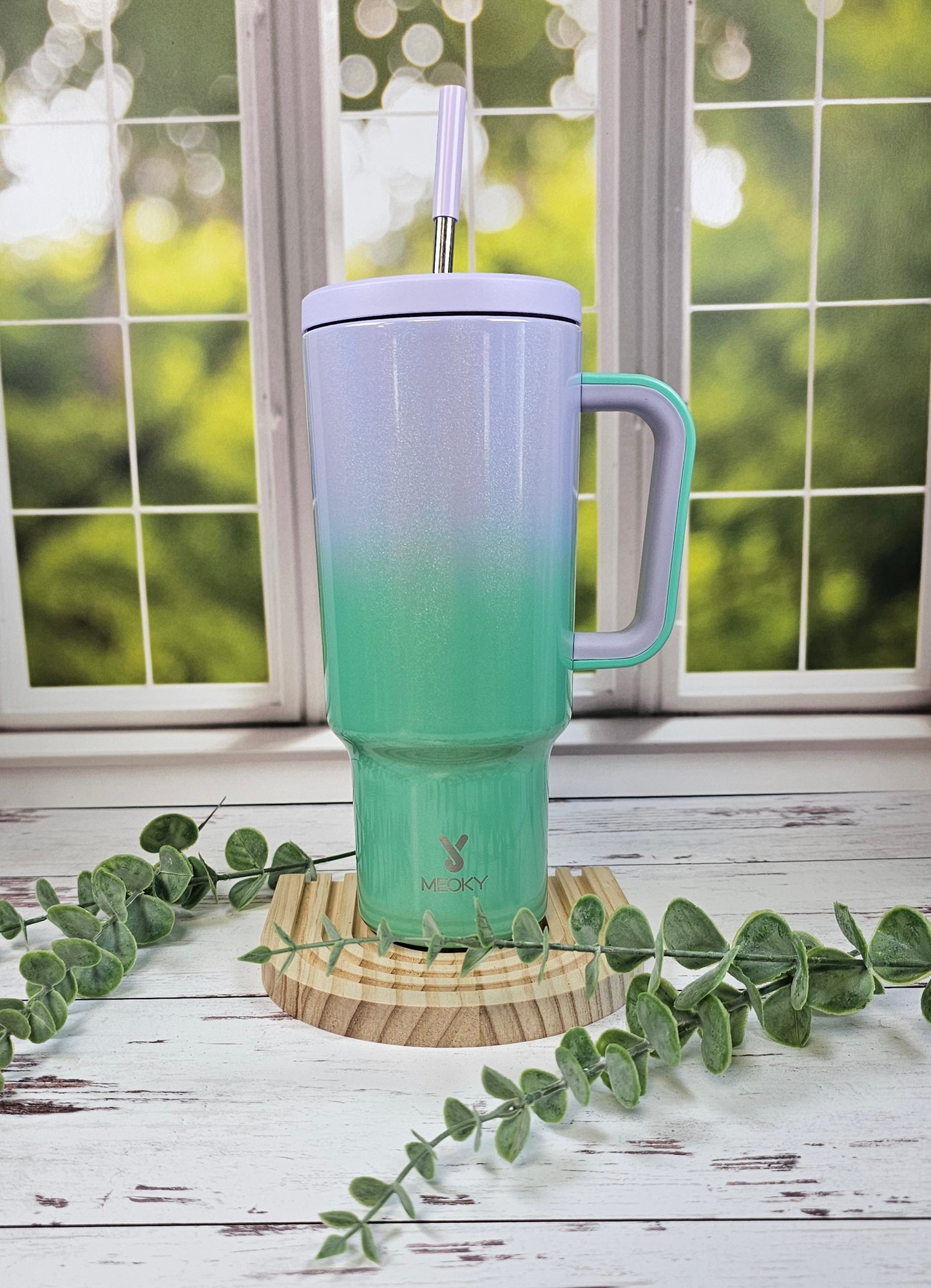 Lavender Green Ombre Tumbler