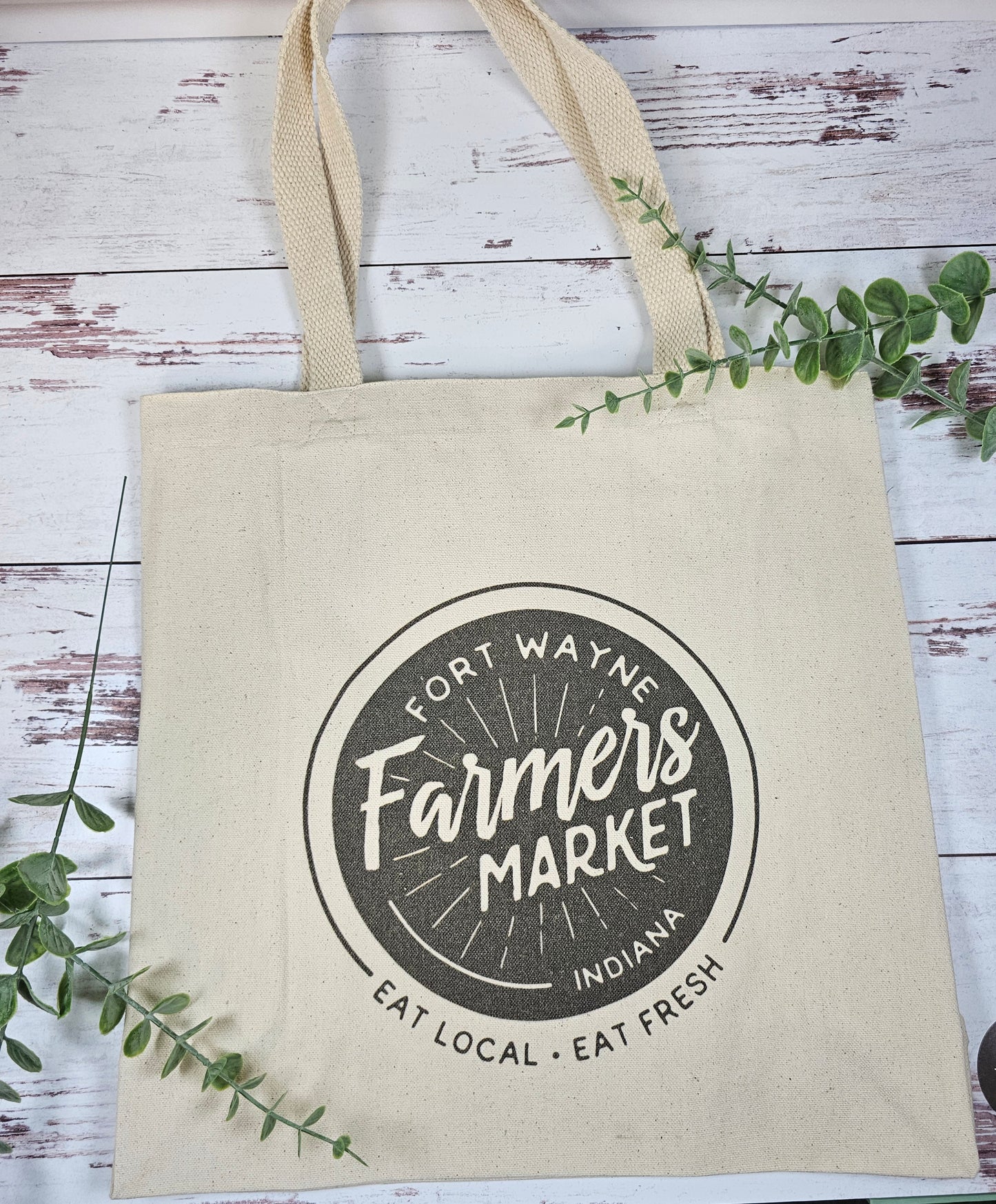 Fort Wayne, Indiana Farmers Market Canvas Tote Bag