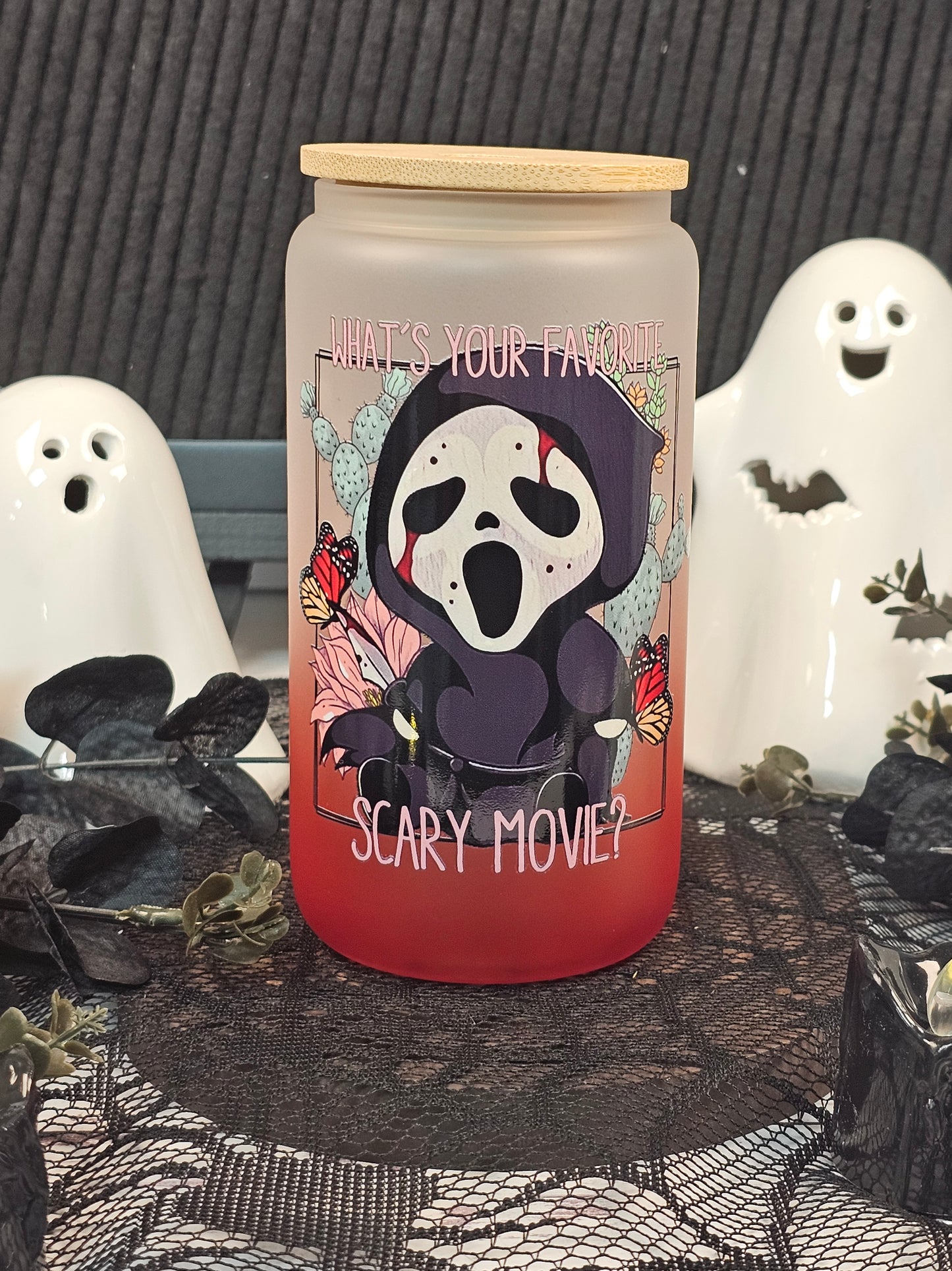 What's Your Favorite Scary Movie Scream Themed Ombre Libbey Glass