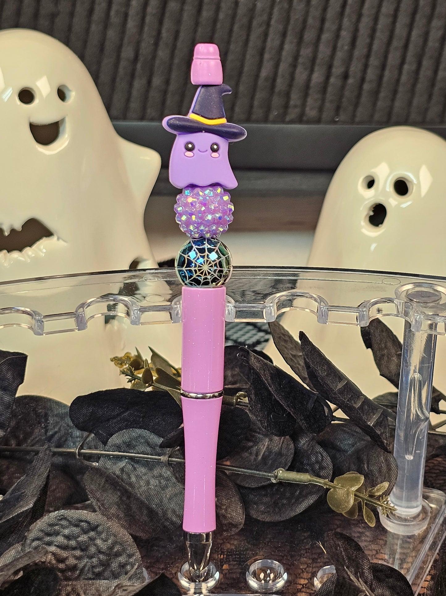 Witchy Ghost Beaded Pen