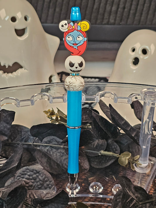 Sally & Jack Skellington Beaded Pen