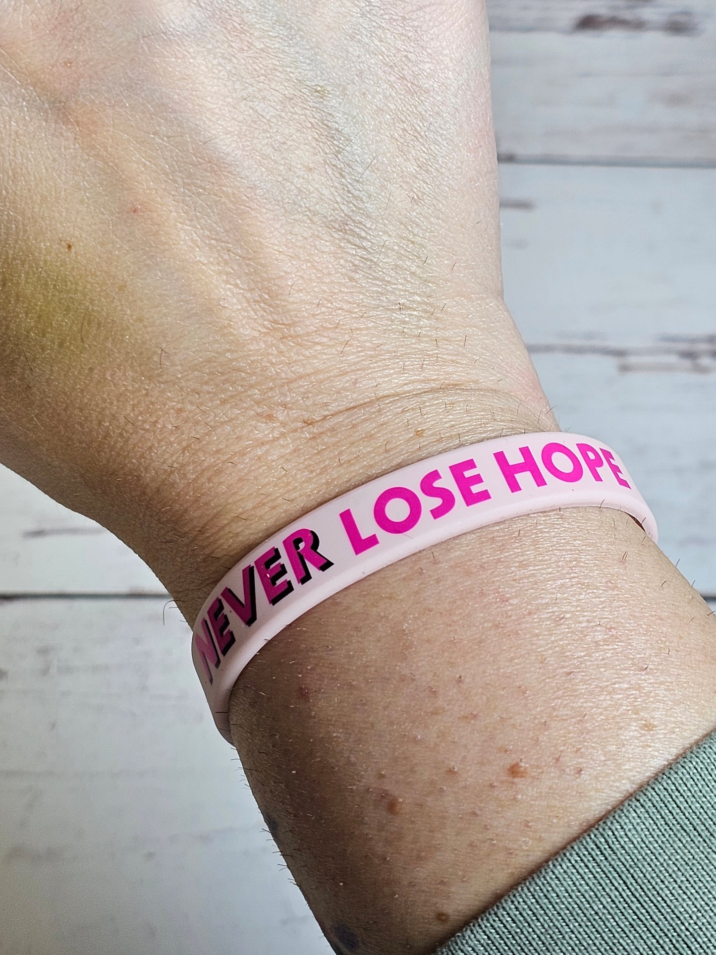 Never Lose Hope Breast Cancer Wristband