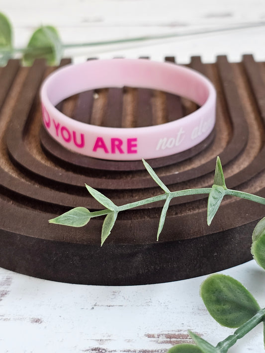 You Are Not Alone Breast Cancer Wristband