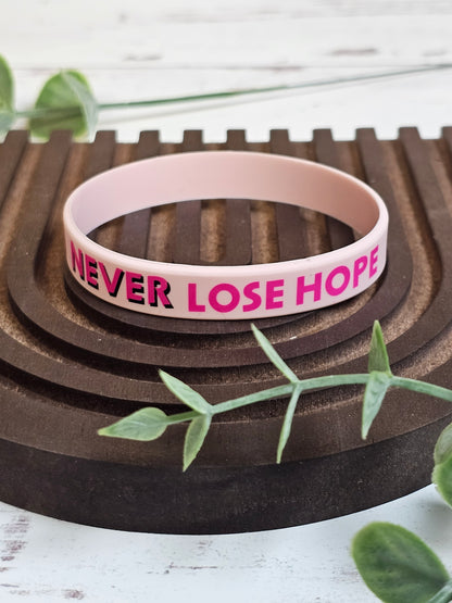 Never Lose Hope Breast Cancer Wristband