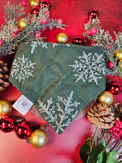 Snowflakes Scrunchie Bandana - Simply Graced Mama