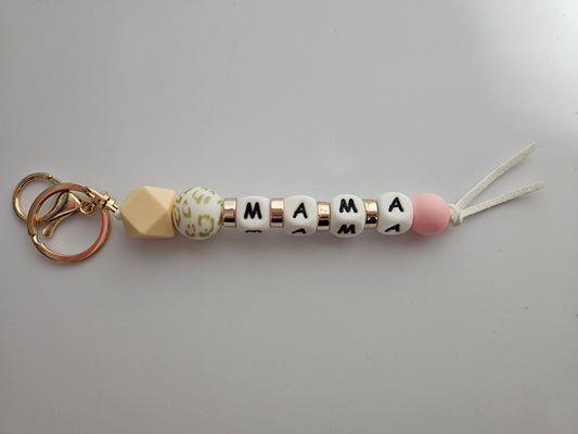 Mama Beaded Keychain #1