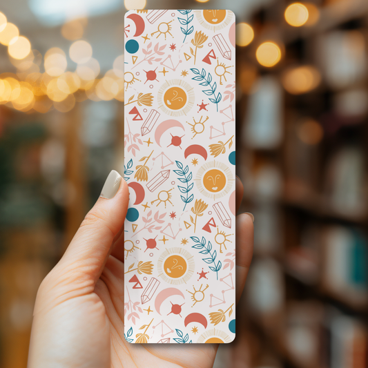 Boho Crystals and Sun Bookmark