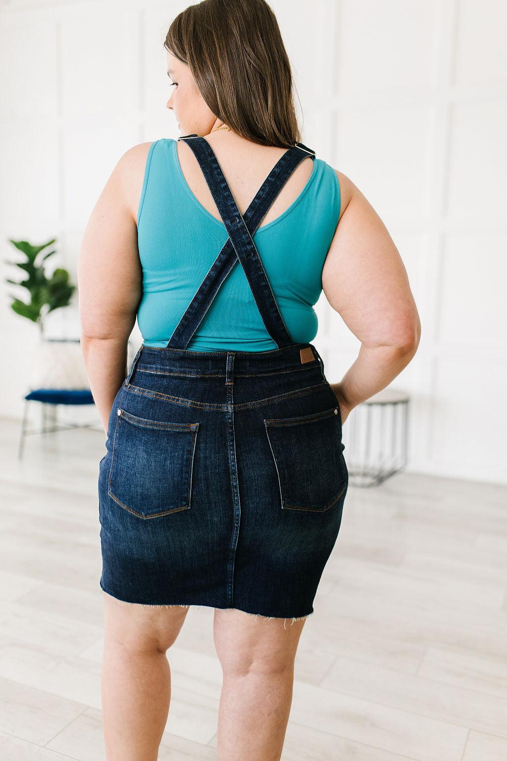 Agnes Denim Overall Dress - Simply Graced Mama