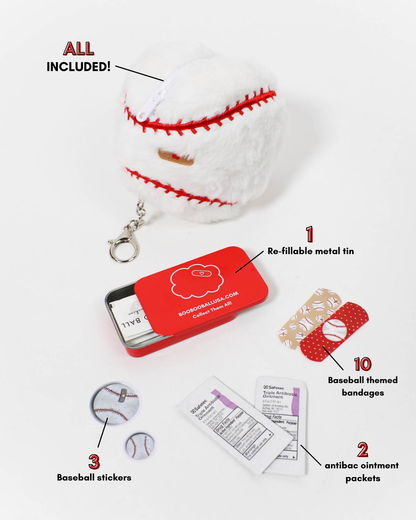 Baseball Boo Boo First Aid Keychain Kit