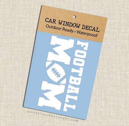 Football Mom Vinyl Window Sticker Decal