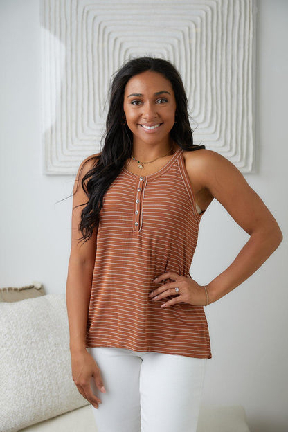 Tip Me Off Striped Tank - Simply Graced Mama