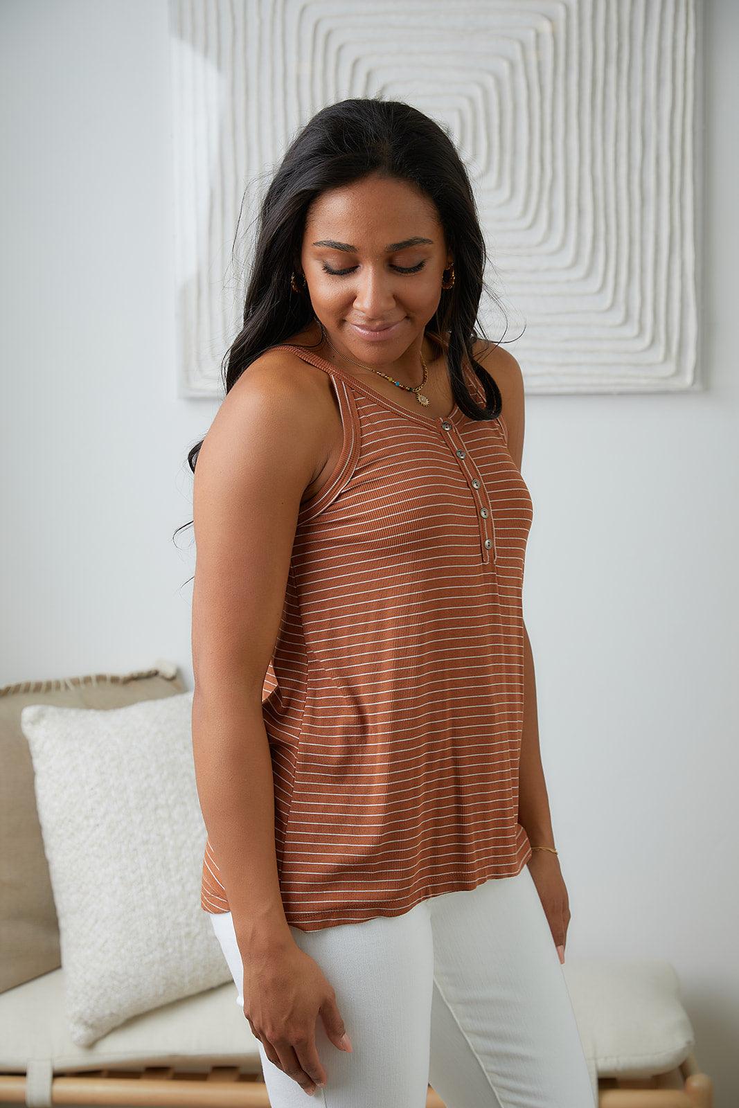 Tip Me Off Striped Tank - Simply Graced Mama