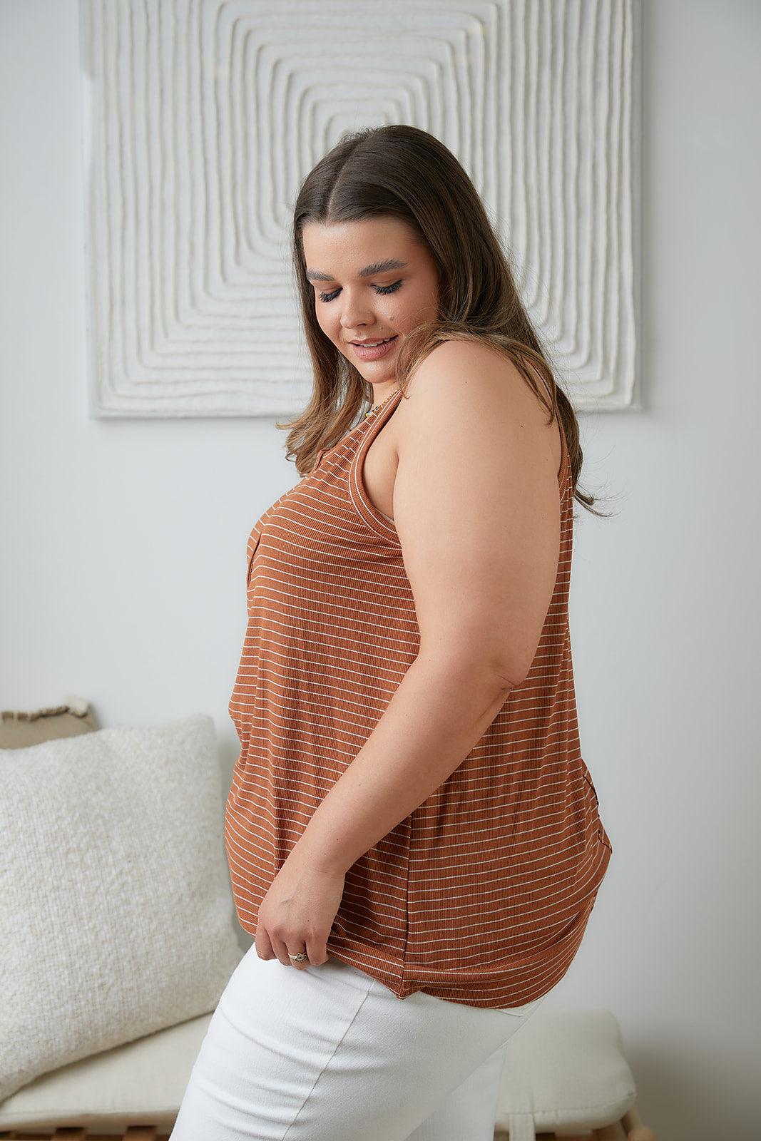 Tip Me Off Striped Tank - Simply Graced Mama