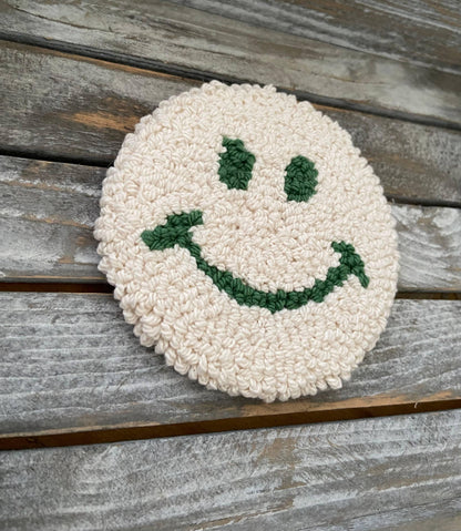 Smiley Face Mug Rug/Coaster - Simply Graced Mama