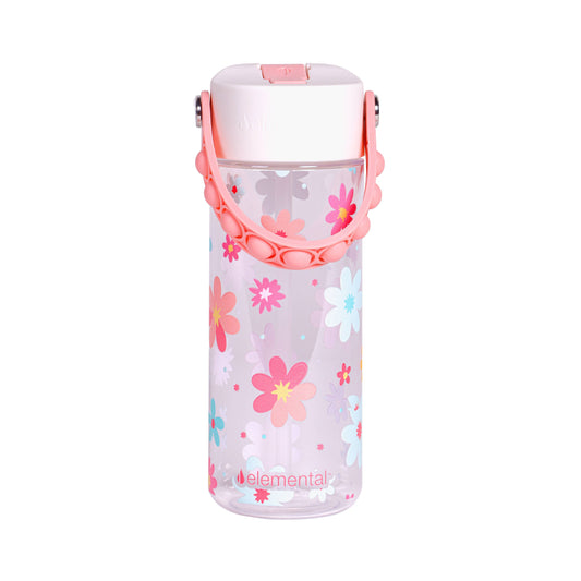 18oz Splash Pop Bottle - Spring Blossom Clear