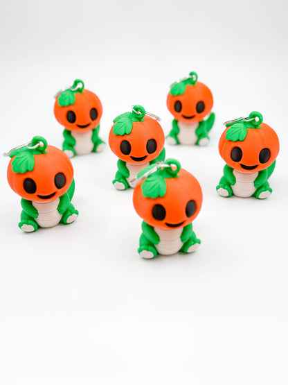 3D Printed Pumpkin Dino Keychain