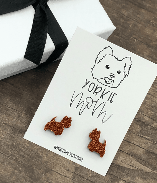Yorkie Mom Earrings - Simply Graced Mama