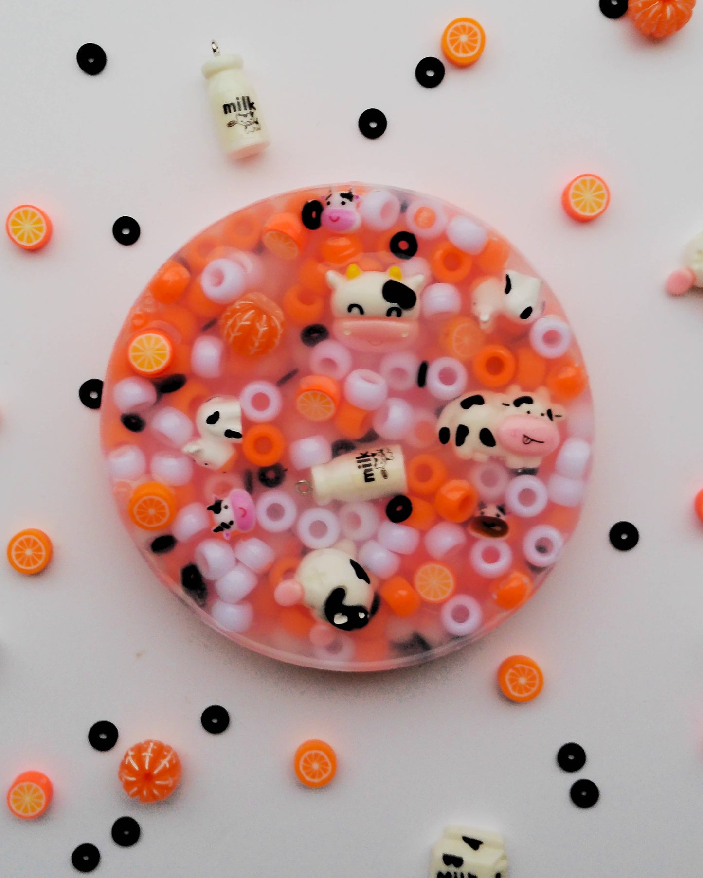 Orange Moo-sicle Picking Pad Fidget Toy