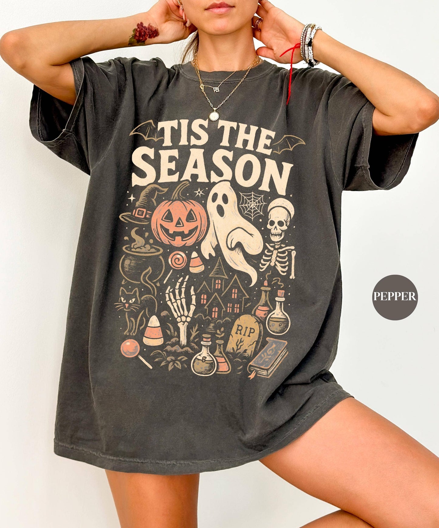 Tis The Season Retro Halloween Graphic Tee