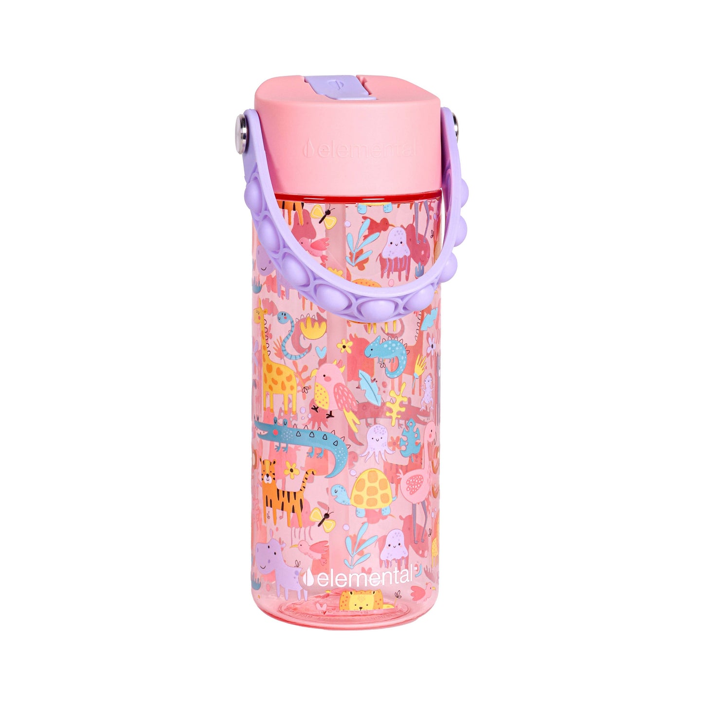 18oz Splash Pop Bottle - Pink Safari